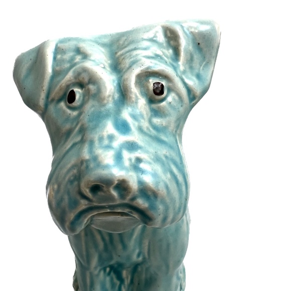 SYLVAC ?? Scottish Terrier Dog Figurine ENGLAND Blue Glaze 6" Tall England Vtg - Picture 5 of 7